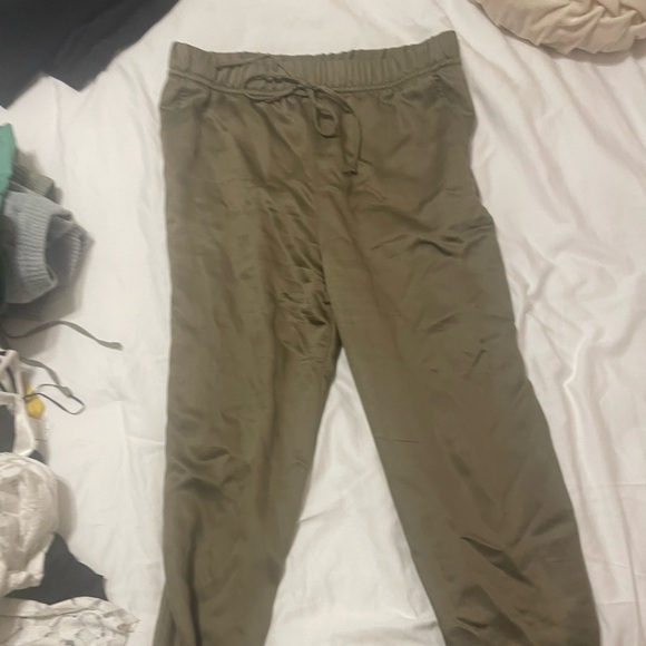 H&M drawstring olive pants - Picture 1 of 4